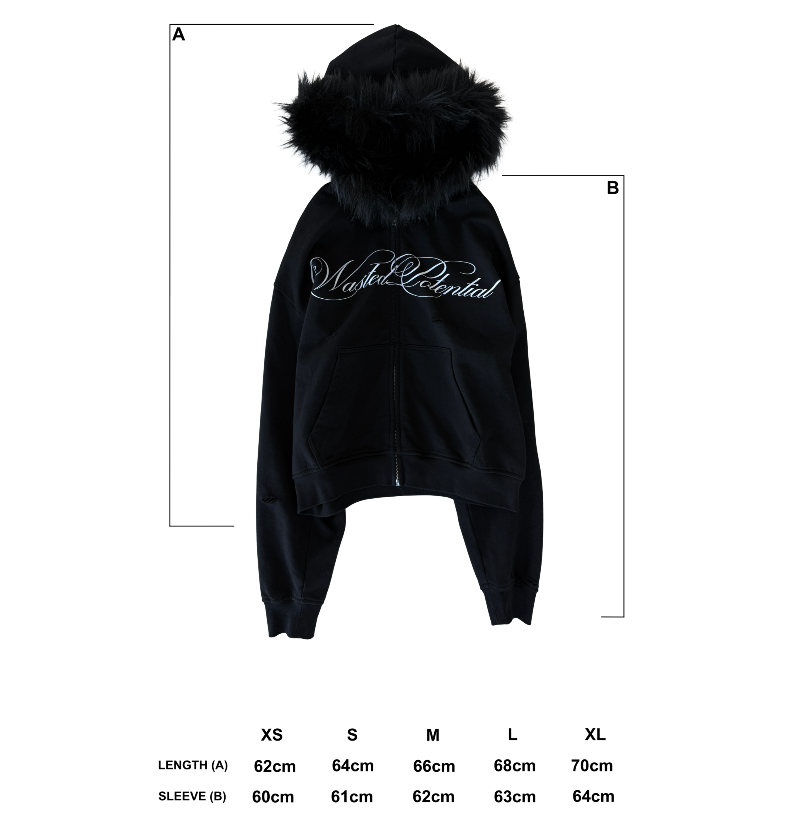 FUR ZIPUP - DETACHABLE