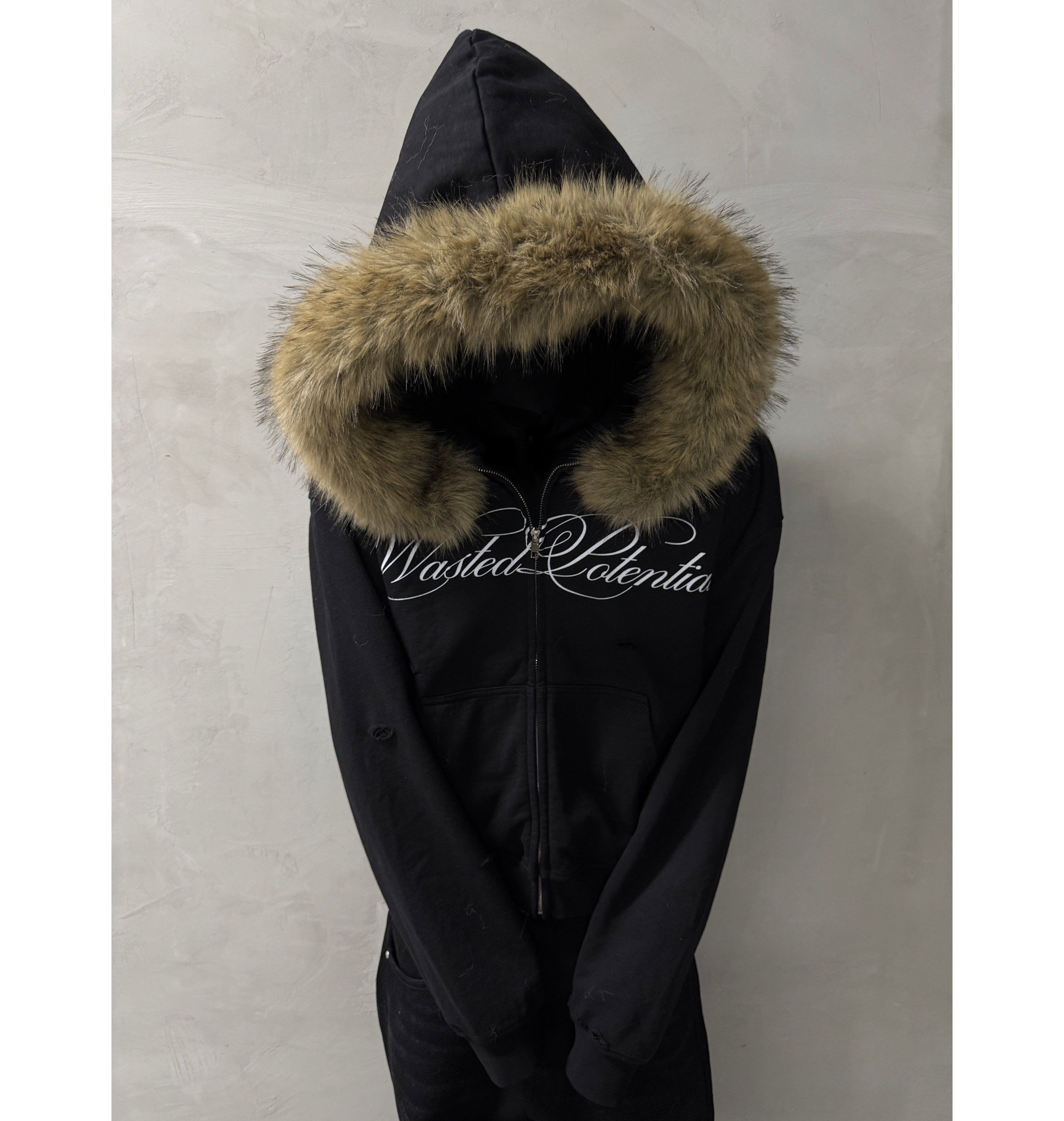 FUR ZIPUP - DETACHABLE