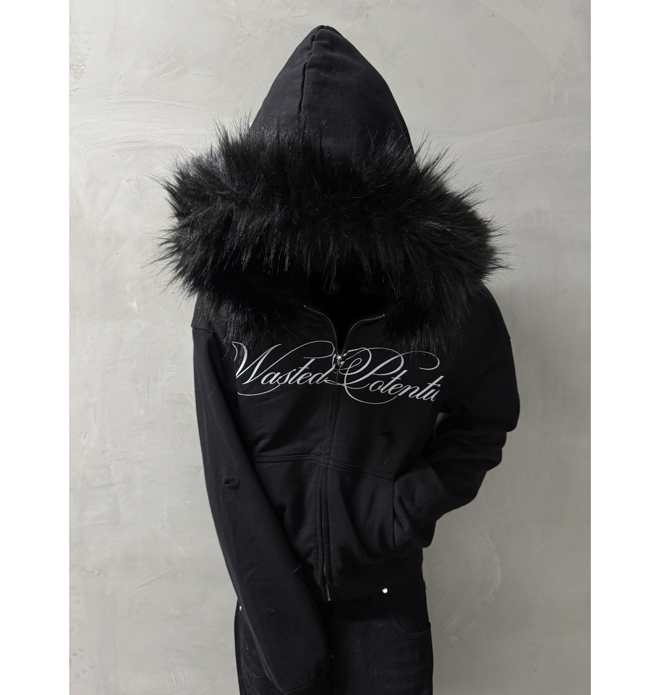 FUR ZIPUP - DETACHABLE